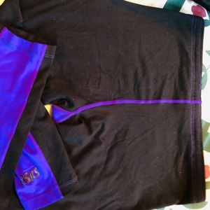 Exercise Leggings, purple & black